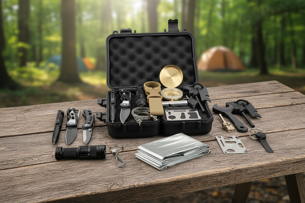 14 in 1 Outdoor Emergency Survival And Safety Gear Kit Camping
