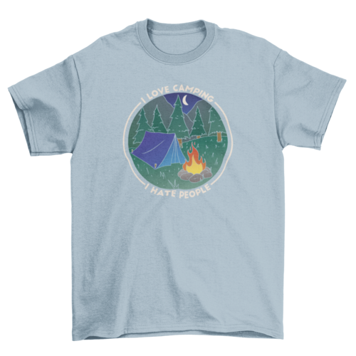 Camping tent in nature t-shirt