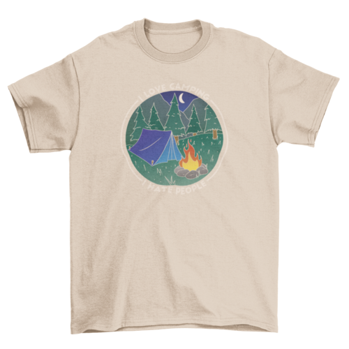 Camping tent in nature t-shirt